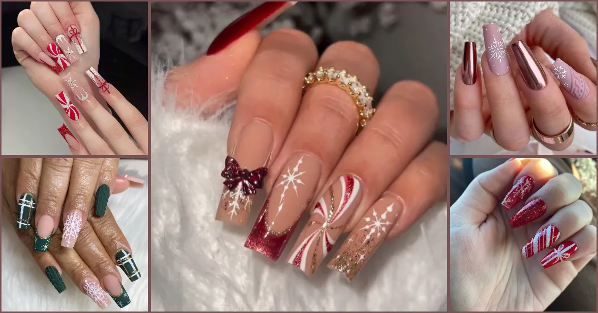 26 Coffin Christmas Nail Designs Soft Glam, and So On Point