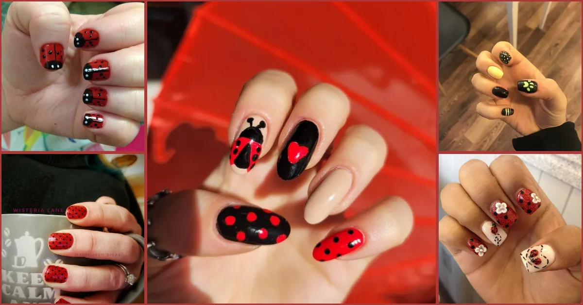 28 Eye-Catching Lady Bug Nails to Slay Your Manicure Game