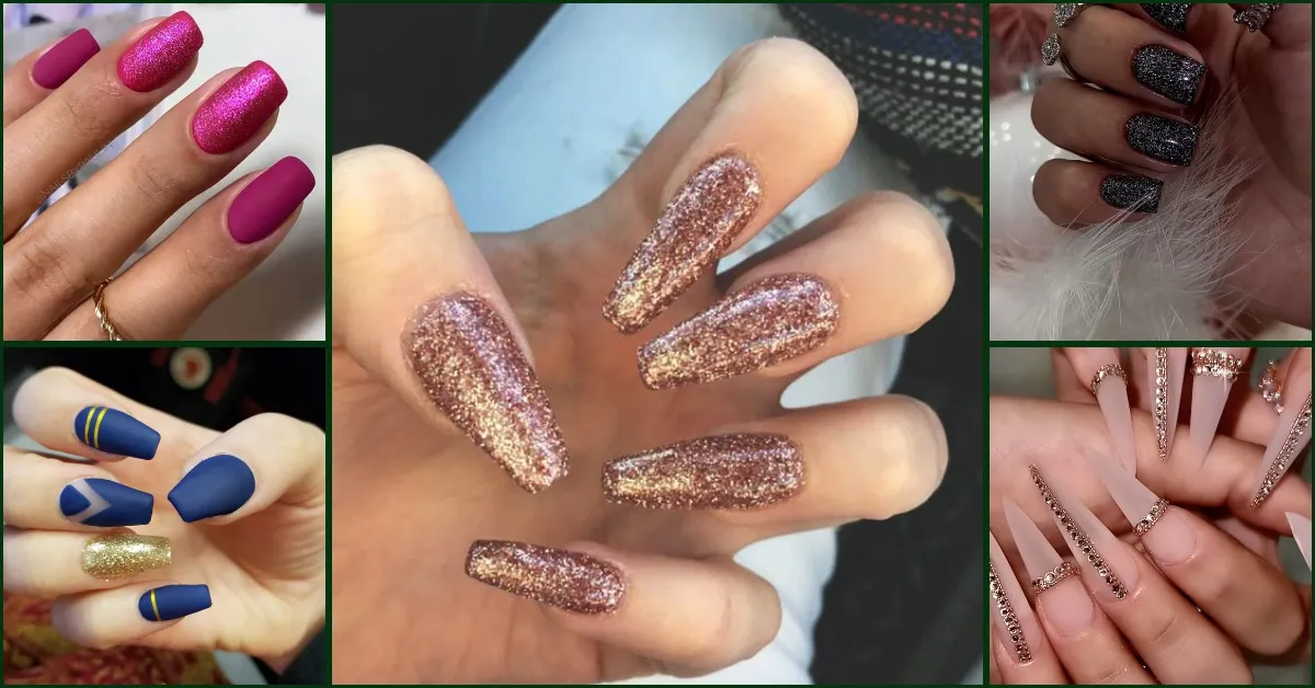 28 Matte Glitter Nails Ideas That Are Chic & So On Point