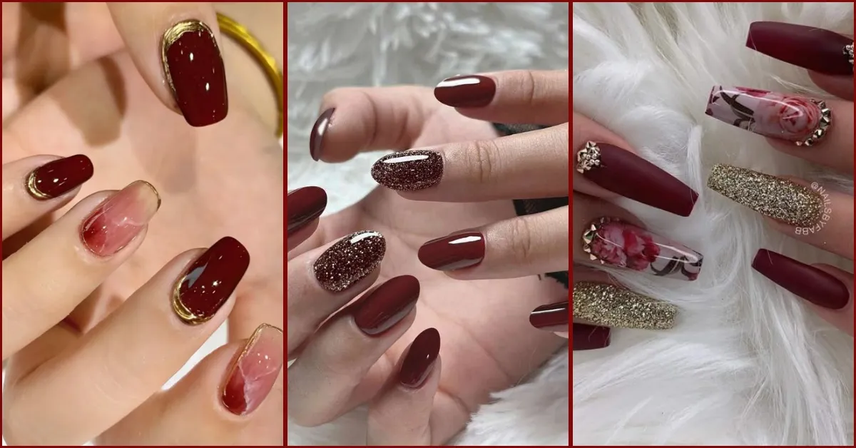 26 Stunning Ideas for Nail Art Maroon