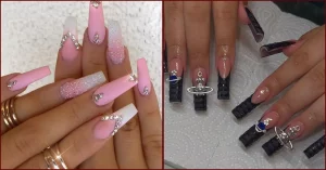 21 Eye-Catching Nail Art with Gems That Slay Mode