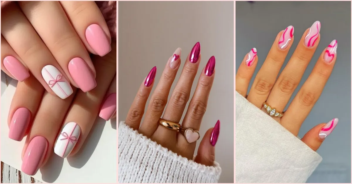 26 Eye-Catching Pretty Pink Nail Designs That Slay Mode