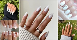 30 Unique Styles of White Nail Designs