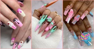 21 Chic Sweet Candy Nail Art Ideas That Tap to See