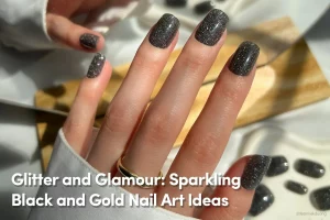 34 Stunning Black And Gold Nail Style For Night Glam