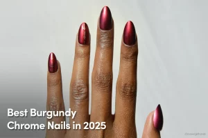 28 Charming Deep Maroon Mewah Nails 2025