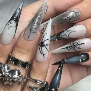 25 Chic Edgy Black Faux Moth Nail Trend Night Lovers