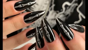 40 Bold Elegant Coffin Nail Charcoal Finish 2025