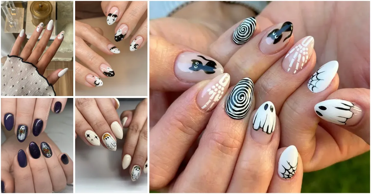 32 Stunning Ghostly Moon Nail Design Midnight Charm