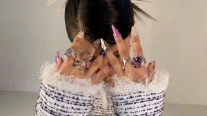 50 Glamorous Purple 3D Nail Models Show Stylish Glow