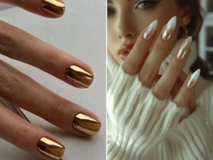 45 Fresh Glam: Glittery Wedding Nails In Pastel Shades