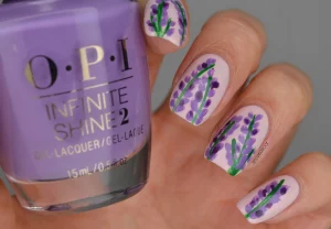 28 Stunning Lavender Spritz Finger Nail Art Ideas