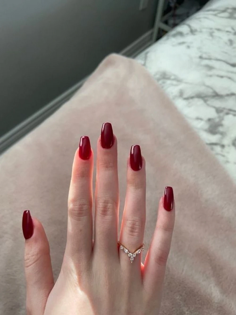26 Elegant Nail Art Merah Maroon Simple For Chic