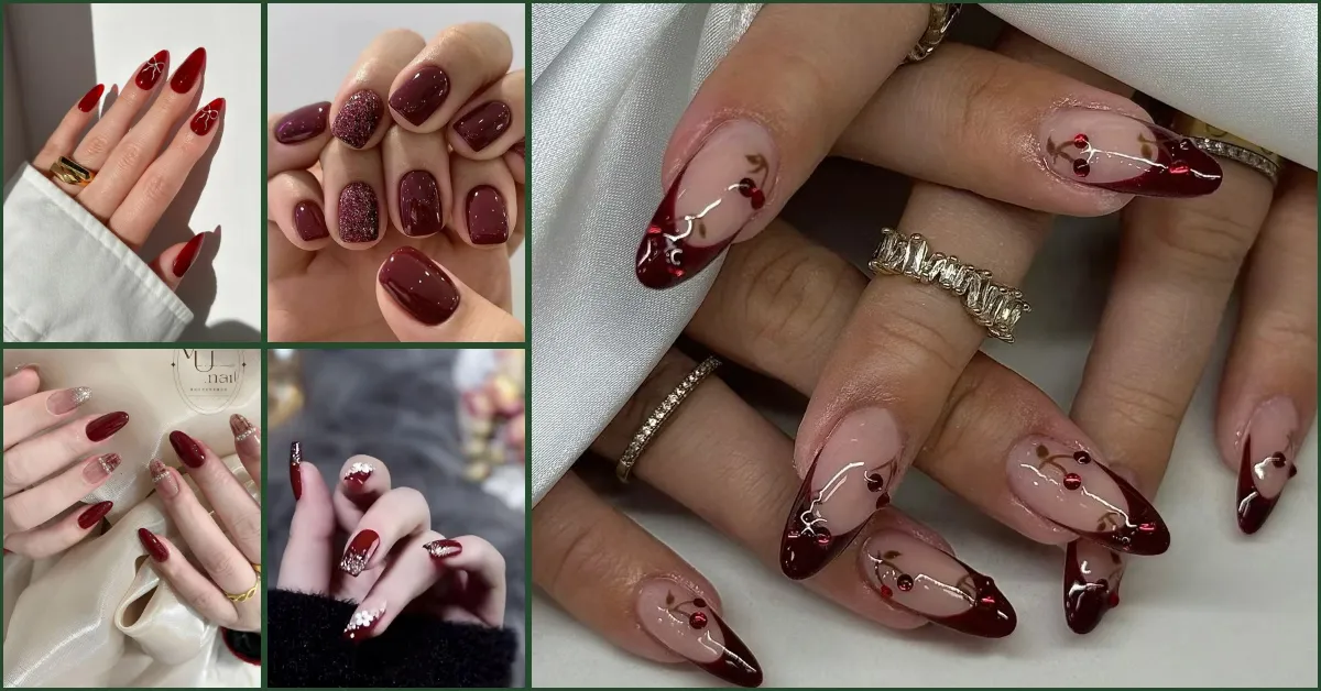 41 Chic Nail Art Maroon Simple Look That Turns Heads