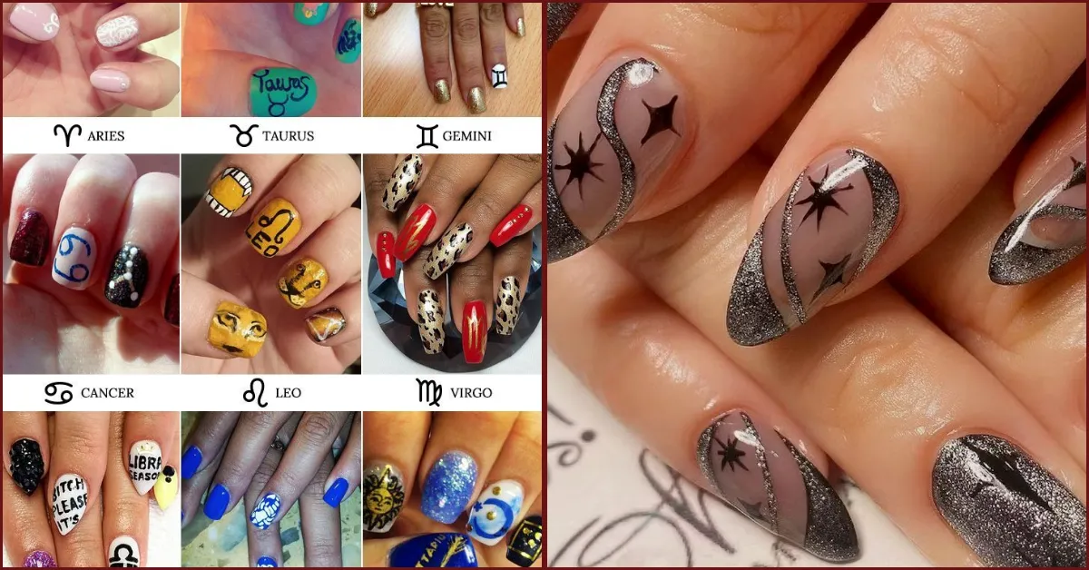 40 Radiant Nail Patterns Natal Star Chart: Sparkle
