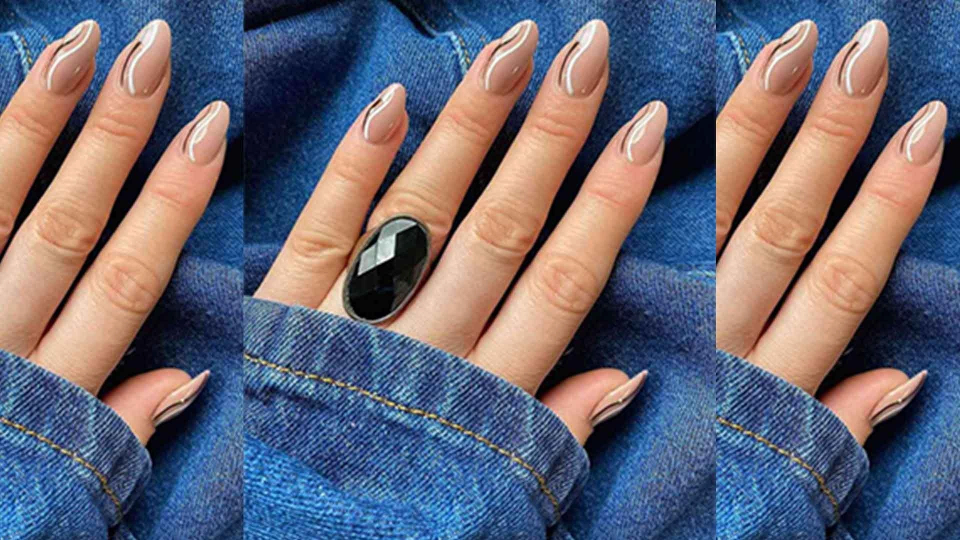26 Elegant Neutral Nude Nail Geo Pattern You’ll Love It