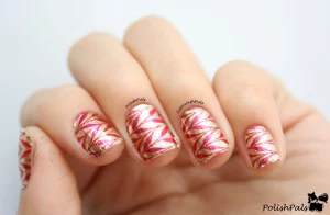 41 Trending Red Nail Design Marble Style Pattern