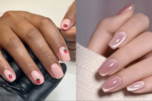 52 Short Almond Nails With Glitter 2025