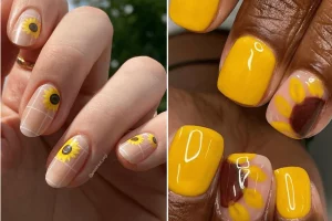 42 Chic Sunflower Nail Morning Glow Ideas