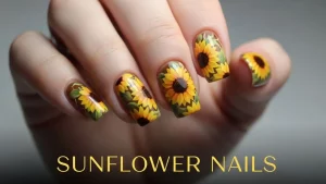 44 Vintage Sunflower Nail Decoration Tips