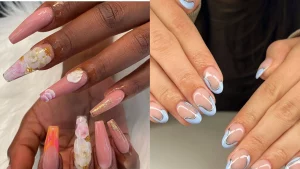 29 Elegant Watercolor Dip Nail Designs