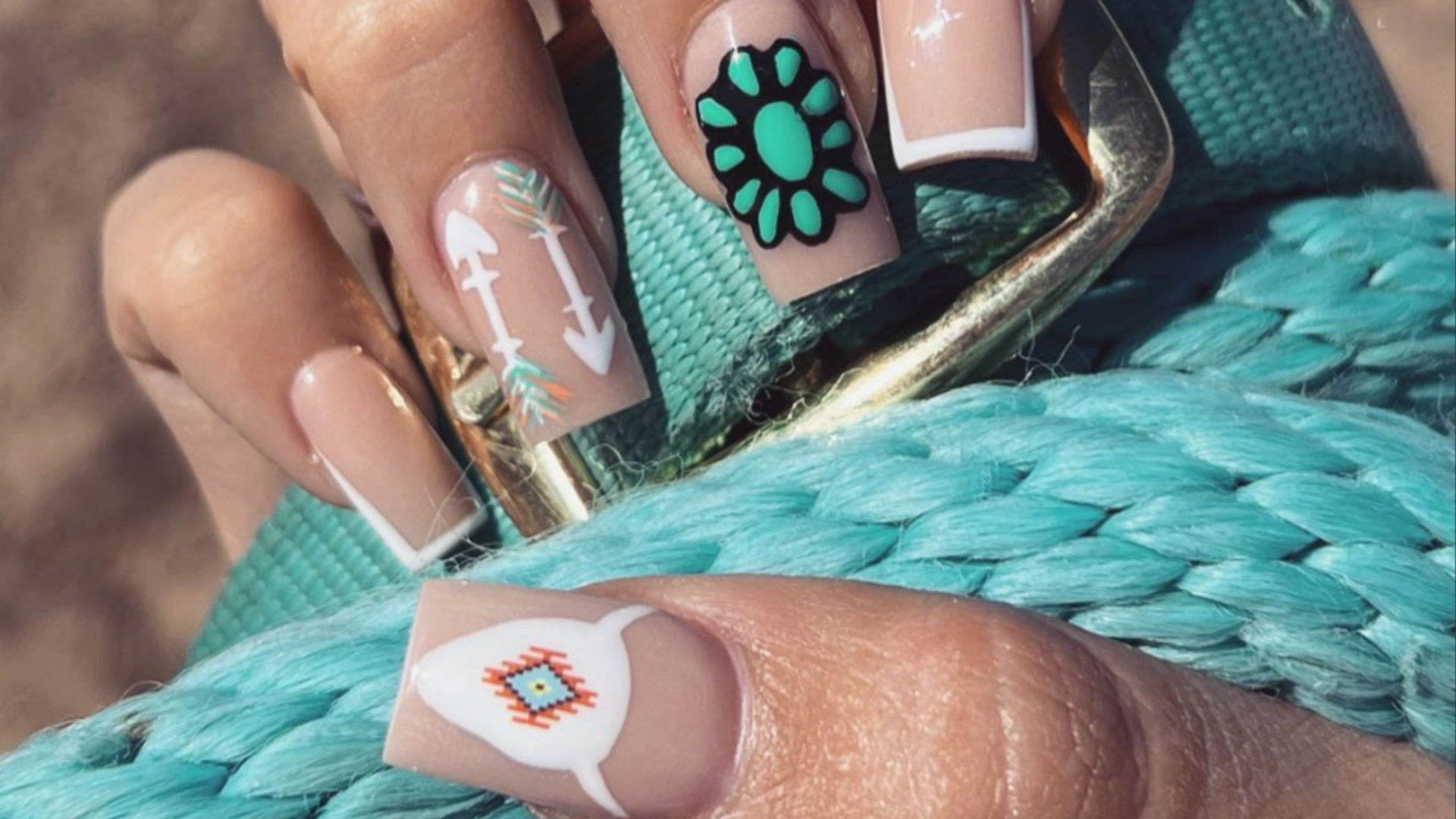 Western Outback-Inspired Nail Design