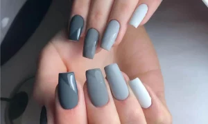 2025 Abstract Grey Nail Designs: Fresh Modern Pop