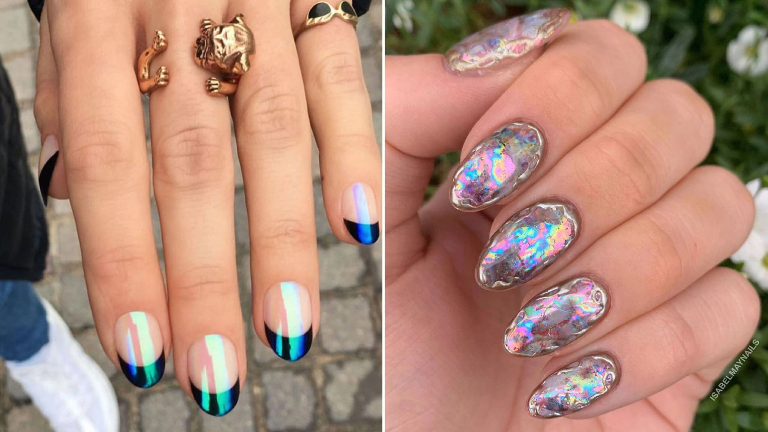 2025 Birthday Nail Designs With Holographic Glitter