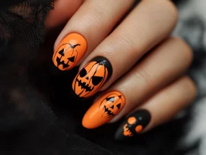 32 Stunning 2025 Black Pumpkin Nail Art Trend