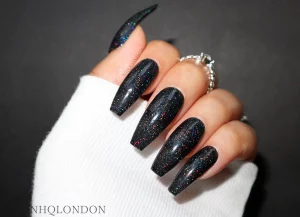 16 Elegant 2025 Coffin Nails Holographic Glitter Shine