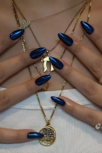 26 2025 Dark Blue Nail Designs Trend