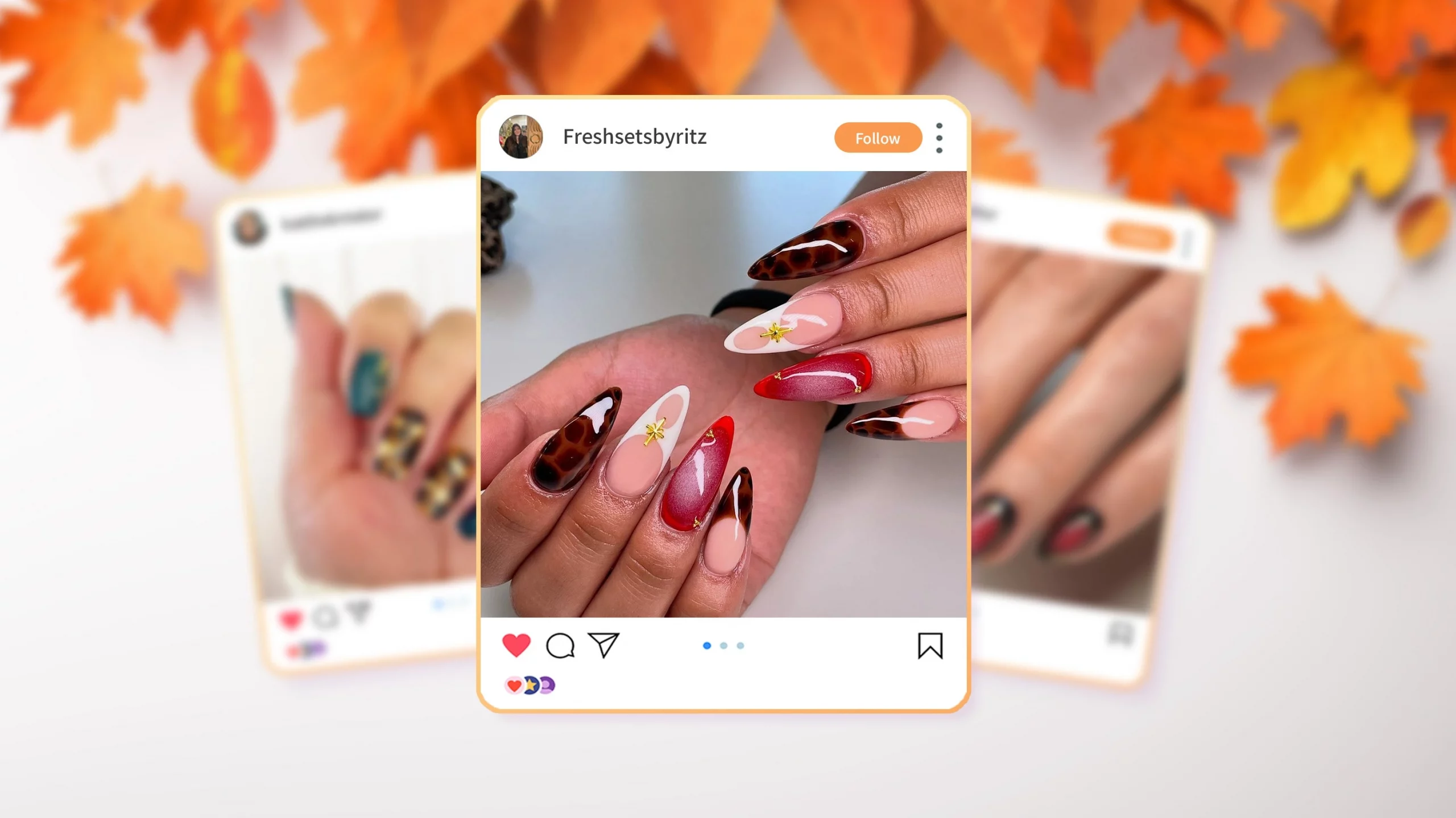 39 Stunning 2025 Fall Nail Art Leaves Autumn Chic