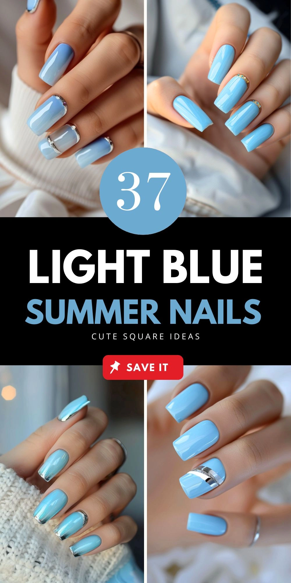 37 Modern 2025 Light Blue Minimalist Nails Serene Glow