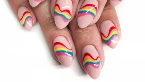 20 2025 Pride Rainbow Nail Design