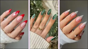 13 Chic Almond Shape Glittered Nail Art For Parties