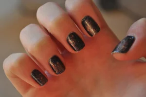 Black And Red Galaxy-Inspired Nail Art Trend 2025