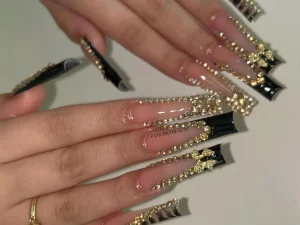 35 Stunning Black Crystal Nail Fashion Ultimate Guide
