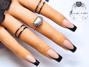 21 Black French Nail Design Minimalist Style Couture