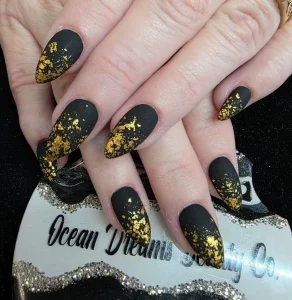 40 Sleek Black Glitter Nails Design 2025 For Glam