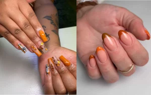 58 Elegant Cozy Burnt Orange Nails Style for Fall