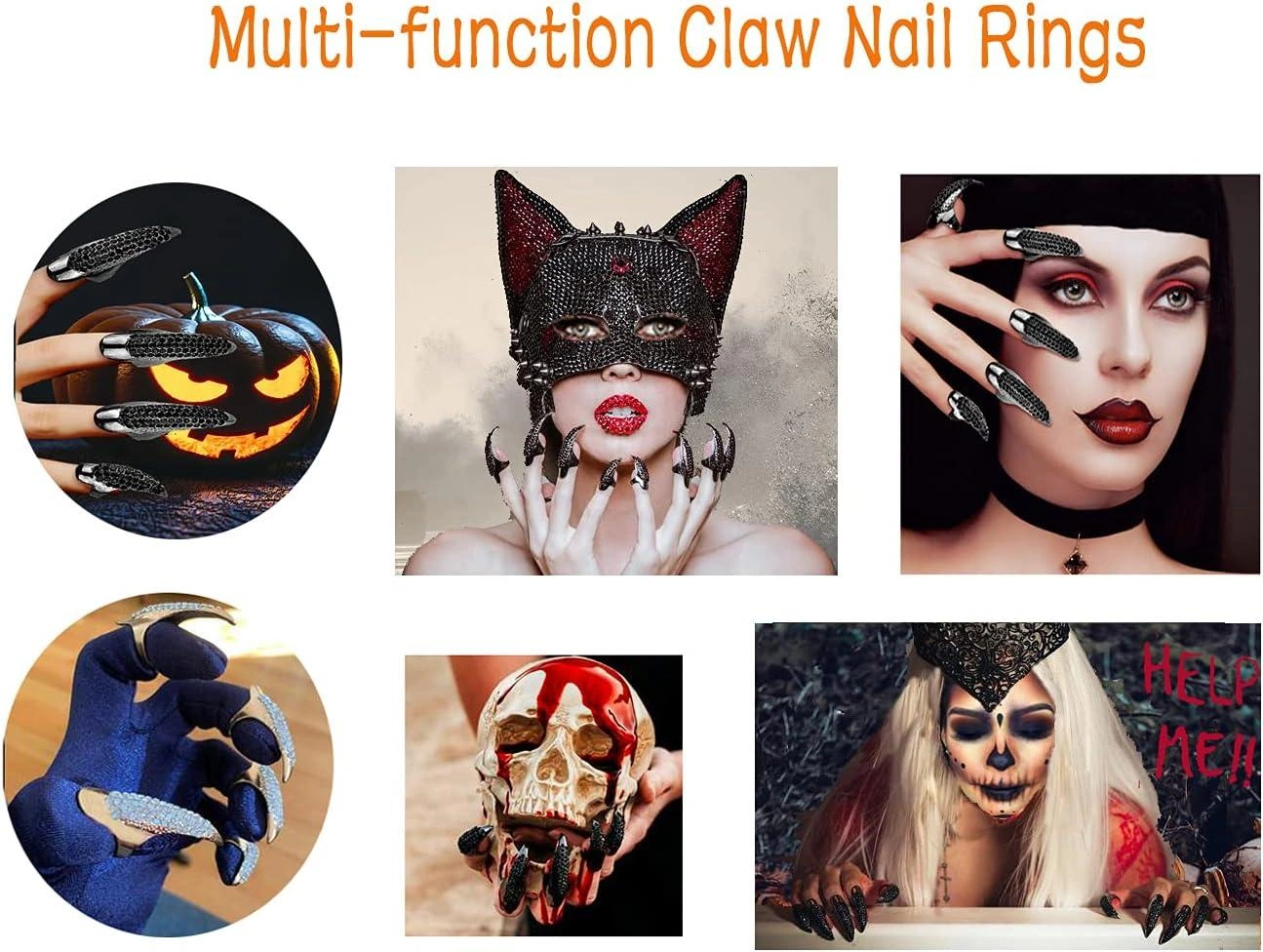 21 Majestic Crystal Gothic Nail Set Sparkles All Night