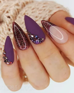 30 Dark Purple Nail Designs Brighten Life
