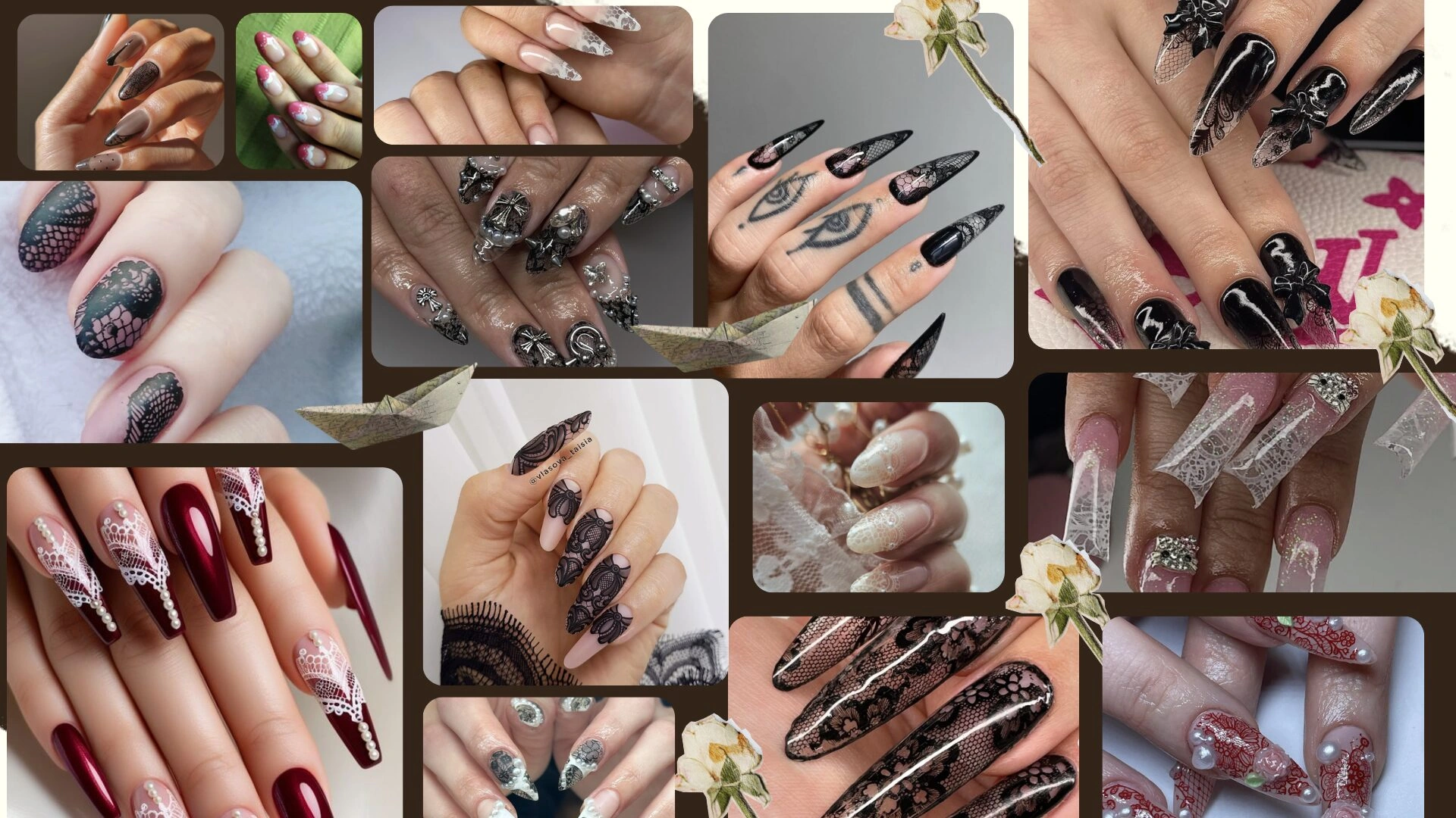 23 Chic Elegant Lace Design Nails For Effortless Glow