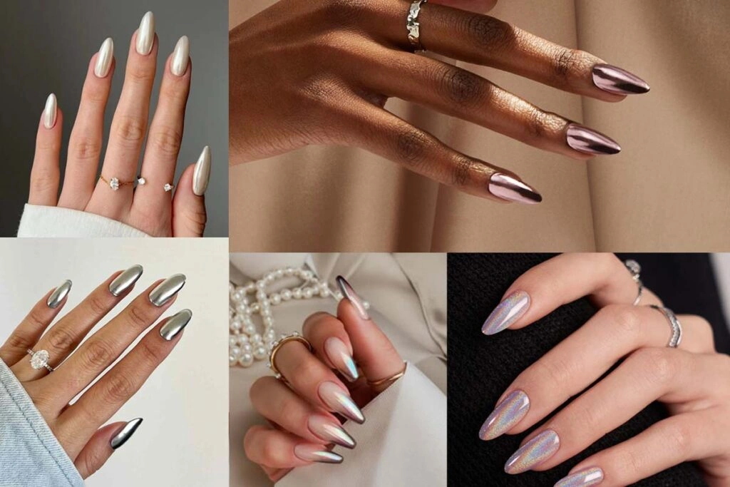 22 Chic Geometric Almond Nail Designs 2025 Spark Style