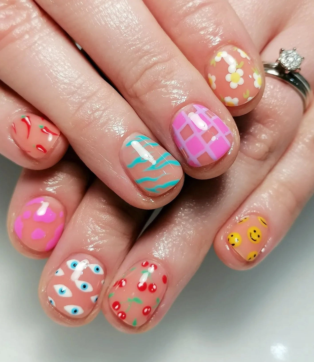 19 Trendy Geometric Short Nail Design Sparkle