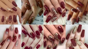 Golden Glitter Barbed Nail Design: Shine & Edge