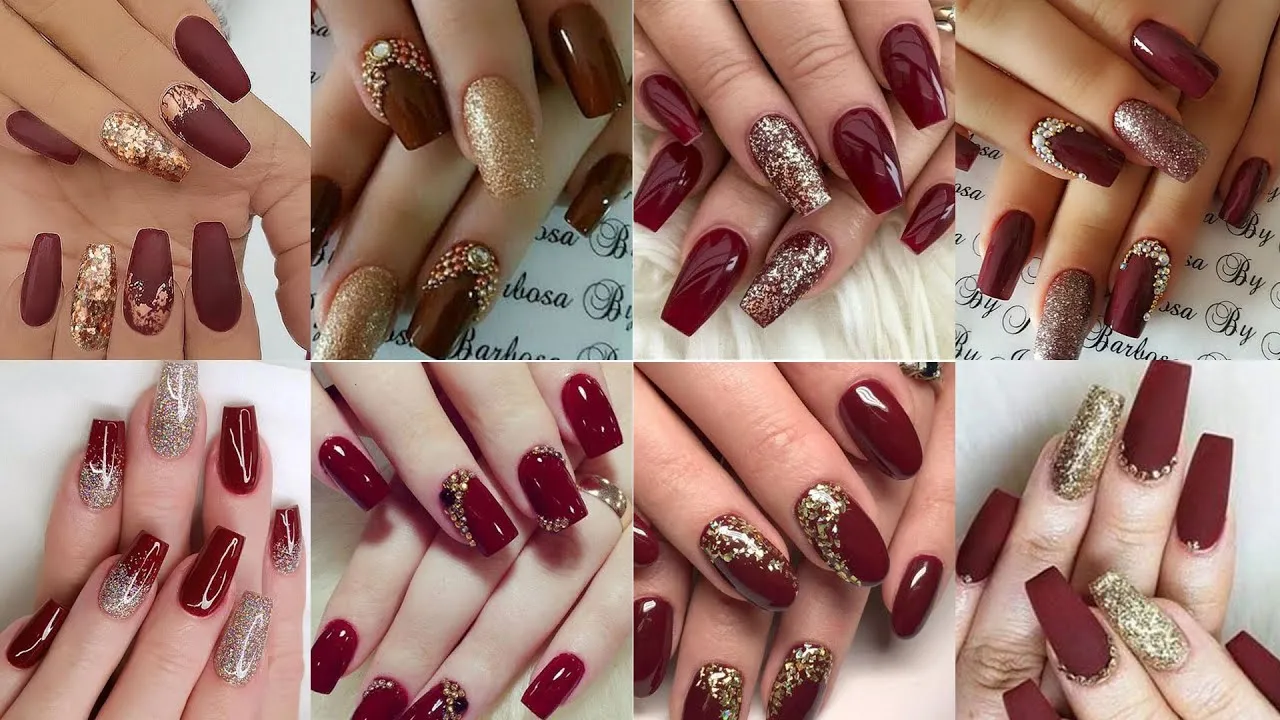 21 Bold Golden Glitter Barbed Nail Design Sparkle