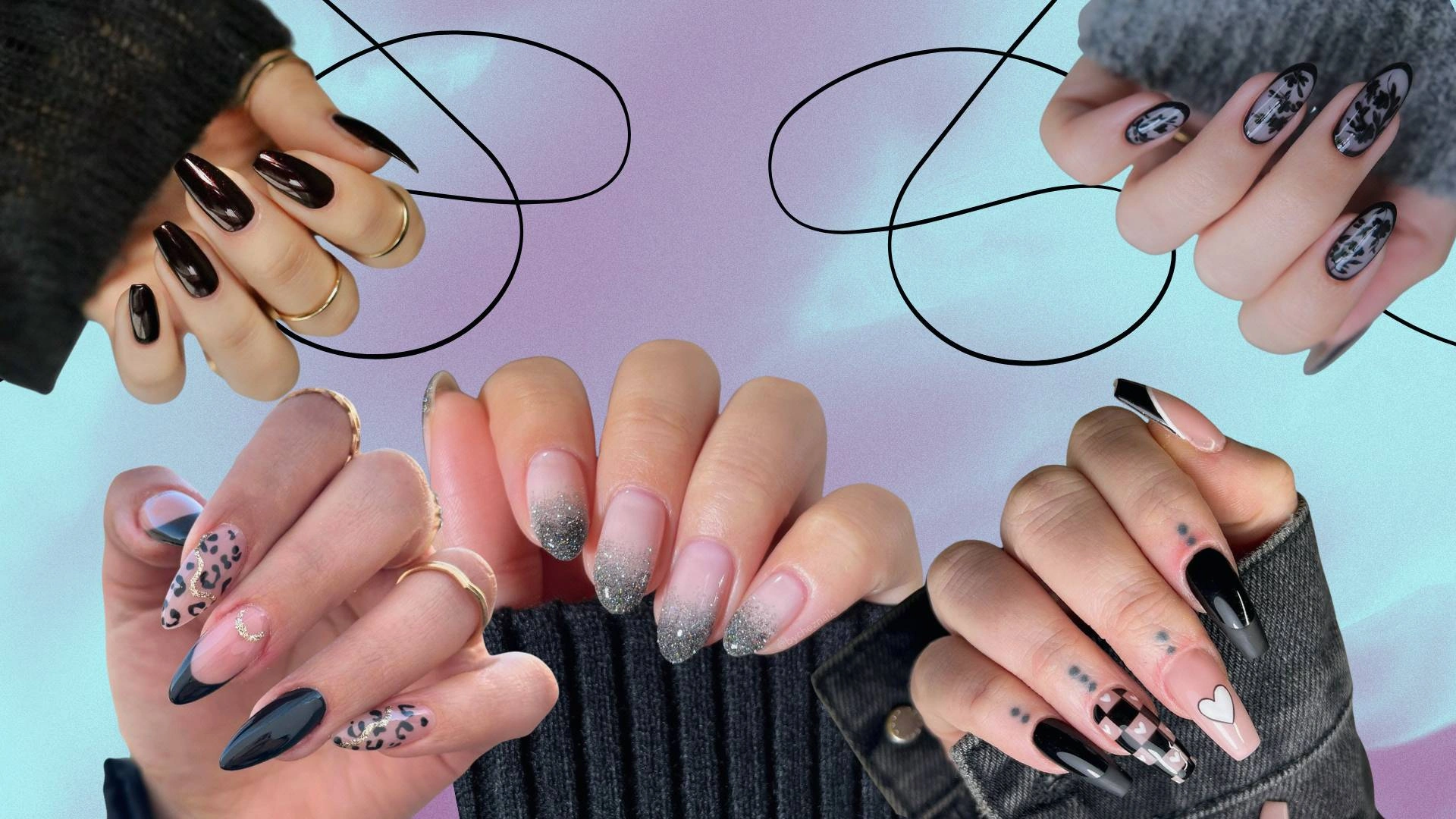 23 Enchanting Gothic Black Nail Art Designs Captivate