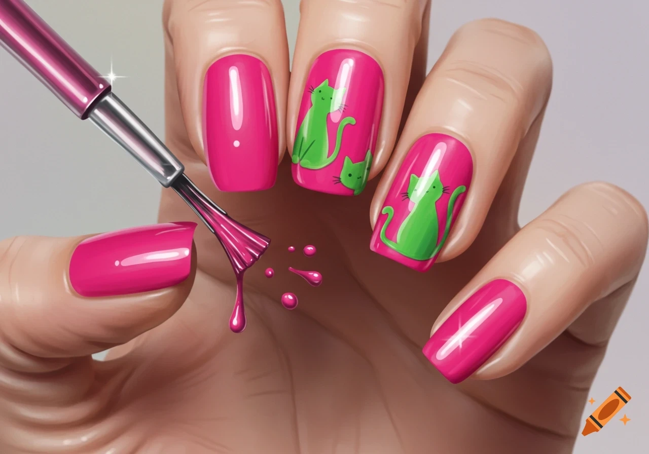 21 Sparkling Intricate Pink Nails Design: Floral Twist