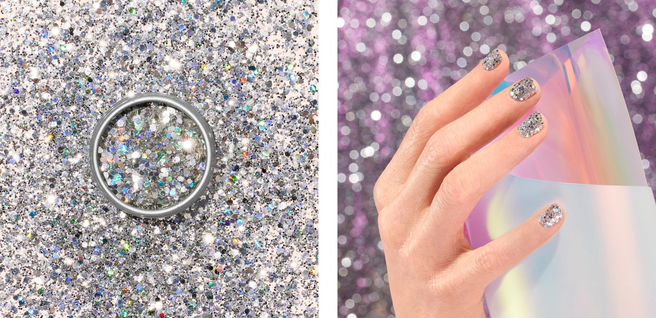 January 2025 Holiday Glitter Nails